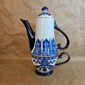 Bombay Blue and White Stackable Tea Set for One